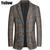 Classic Plaid Spring Autumn Blazer for Men Clothing Fashion Menss Suit Jacket Men Coat Costume Jackets Manteau Homme Jackets