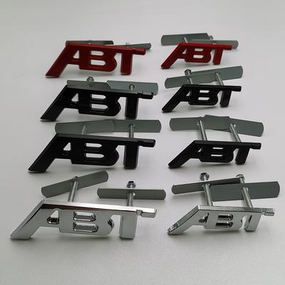 3D Metal Chrome Black Logo ABT BFHER Emblem Car Front Grille Badge Sticker