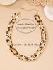 Leopard Print Punk Thick Chain Necklace Female Hip Hop Simple Temperament Geometric Collarbone Chain