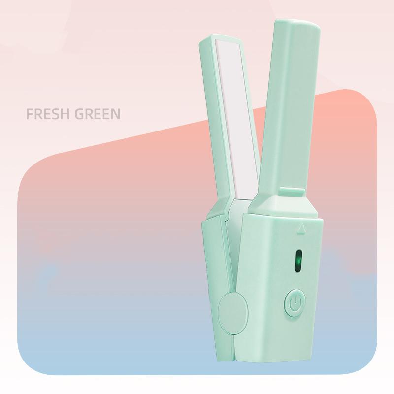 Přenosná Mini Roztomilá USB Žehlička na Vlasy Hůlka Žehlička na Vlasy Kolej Malý Výkon Dlahy Nadýchaná Ofina Rovné Vlasy Kudrnaté