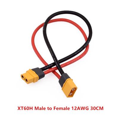 10cm/20cm/30cm 12AWG 16AWG Wtyk Męski XT60H na Wtyk Żeński Przedłużający Przewód Kabel Adapter Konwerter do Podłączenia Zasilania Bateryjnego