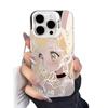 Cute beautiful girl applies to Apple 16/17promax mobile phone case iPhone 15 colored silver 13 matte 14 Japan and Korea