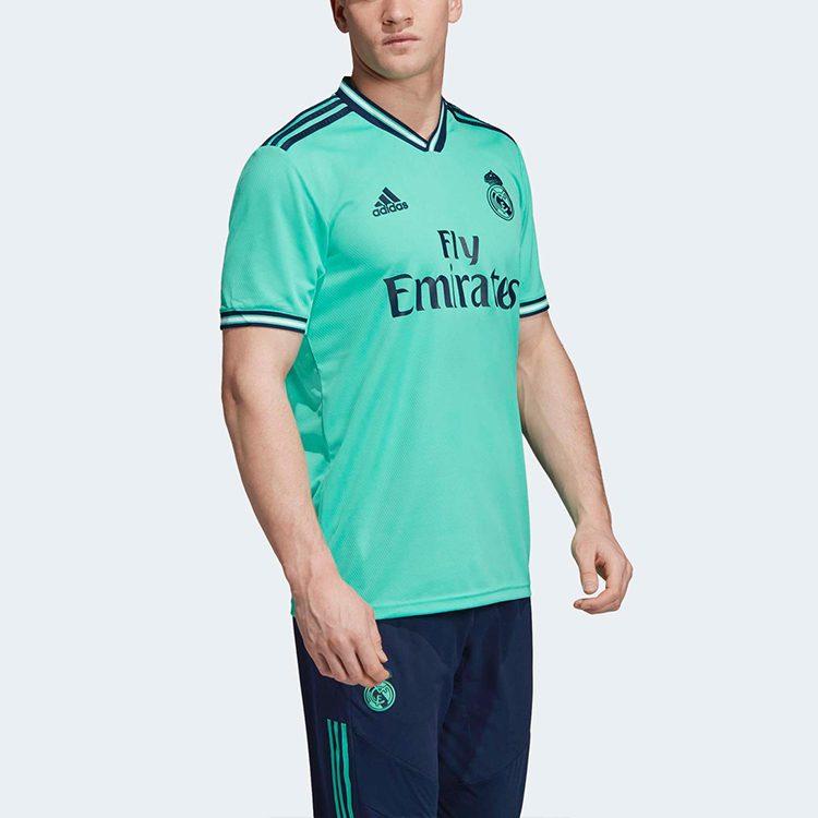 adidas Real Madrid Soccer Jerseys Men's Green Moderate Straight Fit EH5128