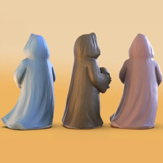 Halloweenská figurka čaroděje-ducha Gotická socha Smrtky s LED světlem Sváteční párty Bez tváře Čaroděj Dekorace Ozdoba