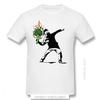 Maglietta Molotov Vegana Magliette Banksy Percentuale Cotone T-shirt Oversize Maglietta Maniche Corte Classiche Stampa Uomo Maglietta Carina