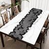 Rectangular Decorative Table Runner Halloween Tablecloth 54x108inch Black Spider Web Tablecloth Event Party Decorations Supplies