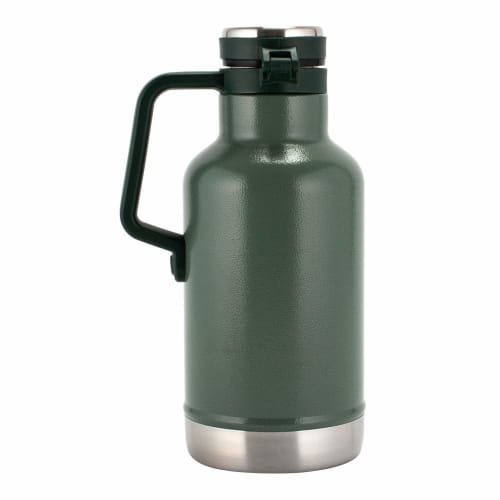 Stanley Classic Easy-Pour Growler, 64oz, Hammertone Green, 1.9L, New Logo, Vacuum Growler, Jug, 10-01941-063. Stainless Steel Thermos Bottle.