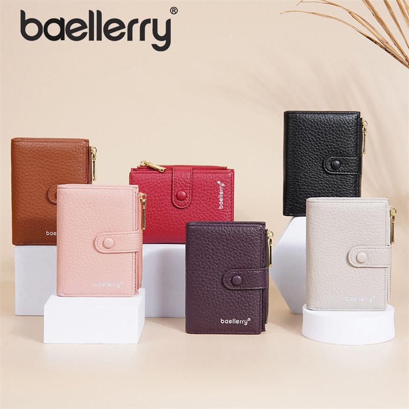 Baellerry Women Short Wallets Fashion Design Key Chain Purse Artificial Leather Coin Purses Card Holder