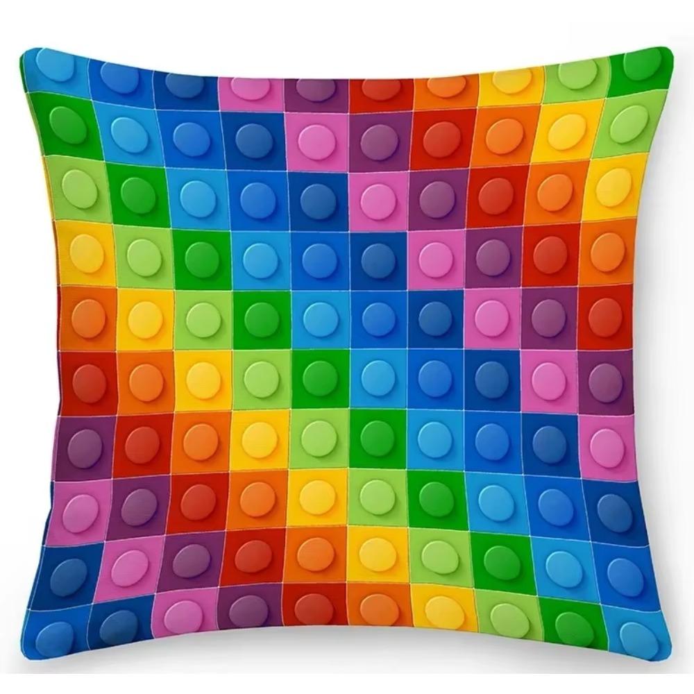 

Цветной квадратный принт Чехол для диванной подушки Наволочка для домашнего декора Постельное белье для вечеринки 66x66cm жёлтый