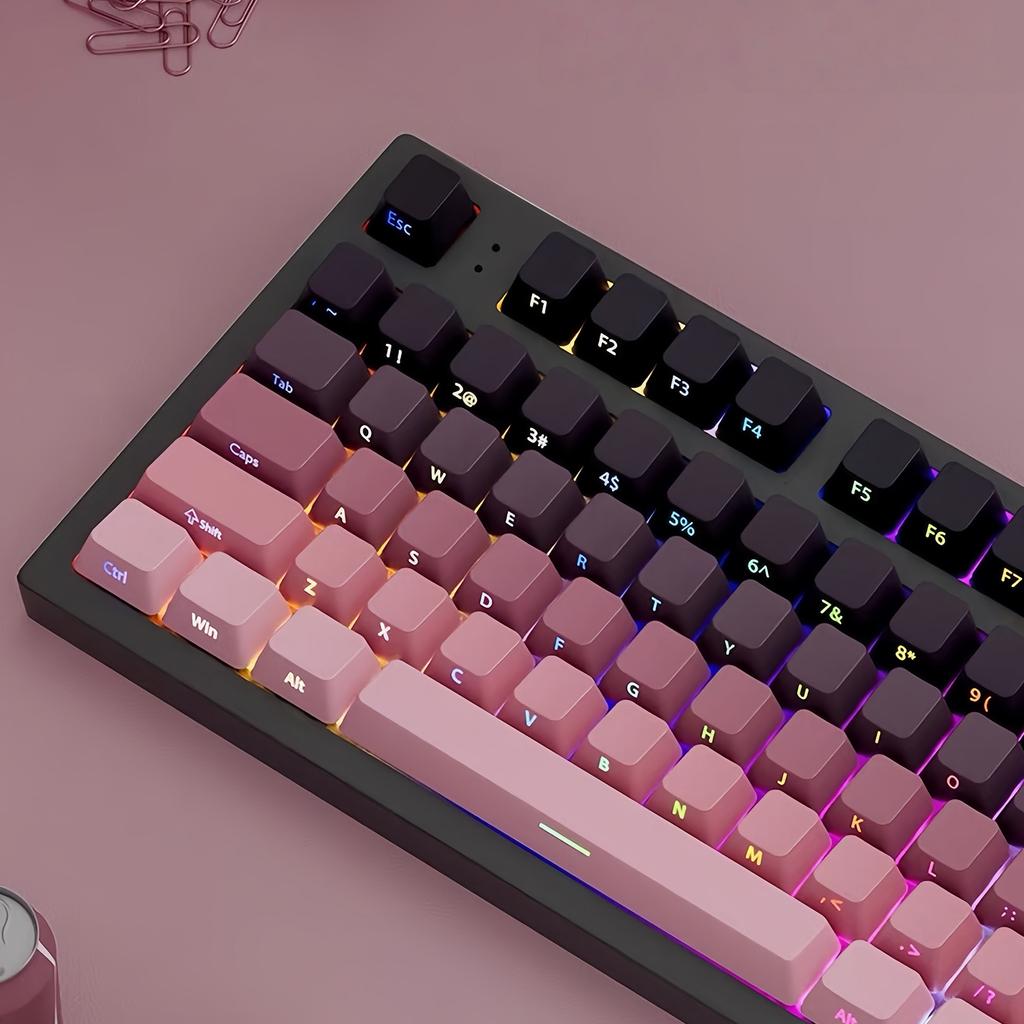 Gradation Keycaps Cartoon 133 Keys PBT Keycap Mechanical Keyboards Caps for 6.25U Keyboards Gaming Accessories