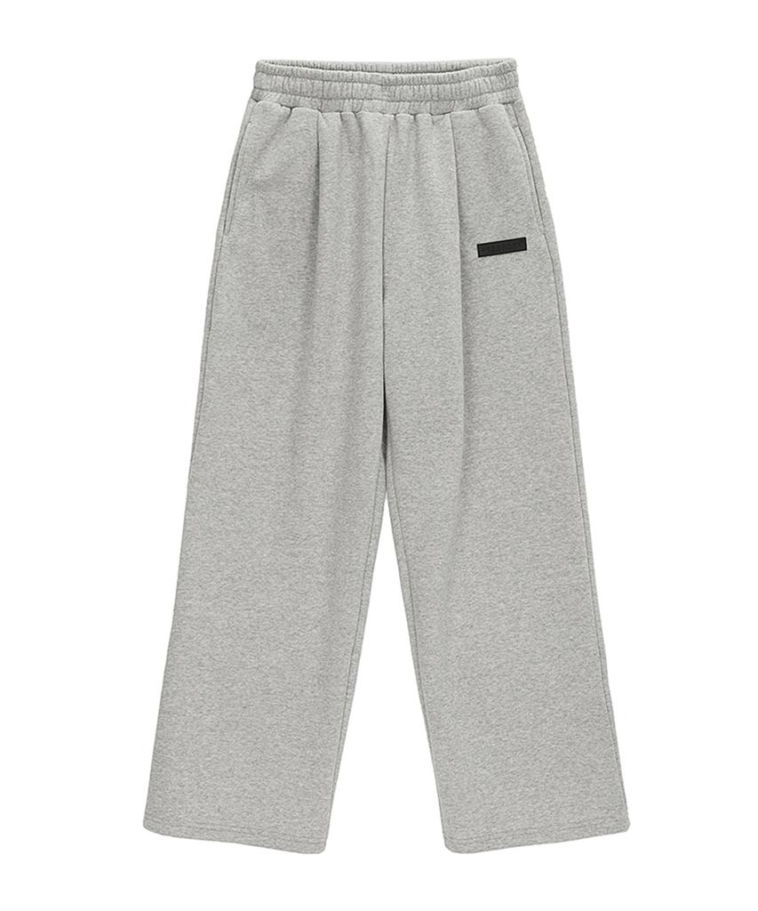 URBANAGE [Non-Fleece Or Fleece] Daily Standard Wide Pants Melange Grey