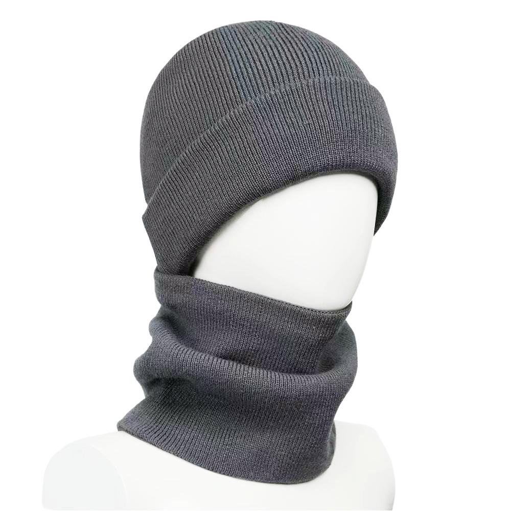 Men Women Winter Warm Suit Classic Plain Color Plush Fur Lined Winter Knit Hat Outdoor Basic Keep Warm Dandy Hat Cap