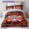 One Piece Straw Hat Pirates Pattern Bedding Quilt Set Quilt Cover Pillowcase Home Birthday Gift(1 * duvet cover + 2 * pillowcase, without core)