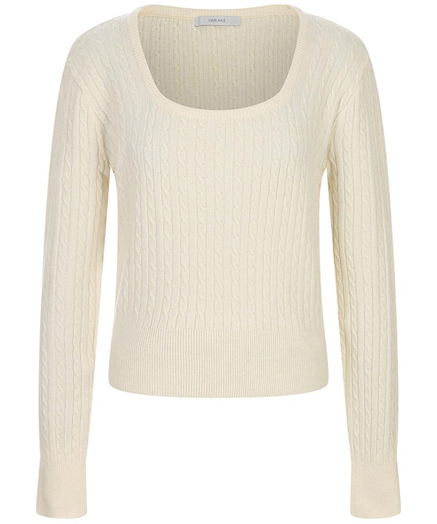 VANAKE Square Neck Design Knit_Vb43Ktq303Z
