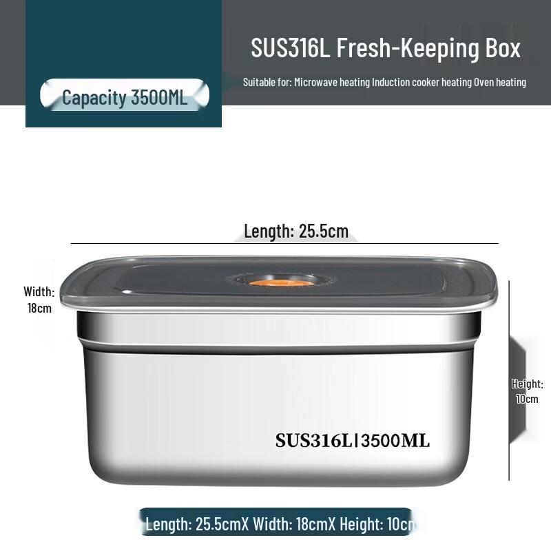 Youde 316 Stainless Steel Refrigerator Storage Box with Lid