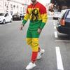 Set de îmbrăcăminte sport cu mânecă lungă Bob Marley Jocuri de toamnă Moda bărbați Tricou cu mânecă lungă + Pantaloni Costum de alergare fitness casual din 2 piese