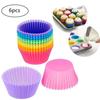 6Pcs/Set Silicone Cupcake Mold Cupcake Liner Reusable Muffin Baking Nonstick Moulds Kitchen Baking Accessories Random Color