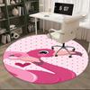 Pink Flamingo Chair Mat   Round Carpet for Home Decor, Office Use, Living Room, Bedroom, Gift Idea0116b