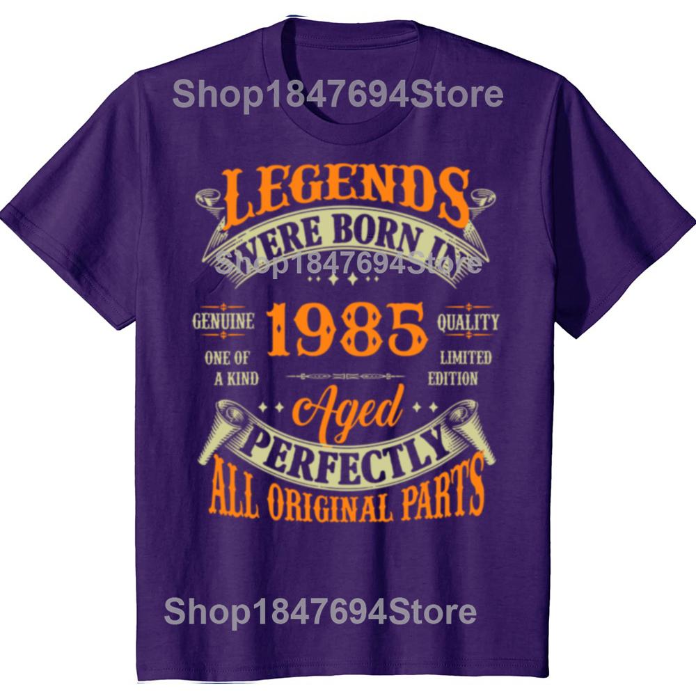 

Legend 1985 40 Years Old T Shirts Summer Graphic Cotton Streetwear Father Days Daddy Birthday Gifts T-shirt Mens Clothing XL