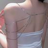 Retro Tassel Bling Body Chain Water Drop Rhinestone Collarbone Chain Women's Shoulder Chain  Bridal