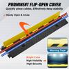3 Pack Rubber Cable Protector Ramp, 2 Channel, 12000 Lbs/axle Capacity Heavy Duty Hose Wire Cover Ramp Driveway, Traffic Speed Bump W/ Flip-Open Top