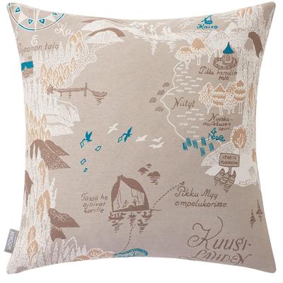 Suminoe Moomin Valley Map Cushion GR Cover, 45x45cm, 362-71659
