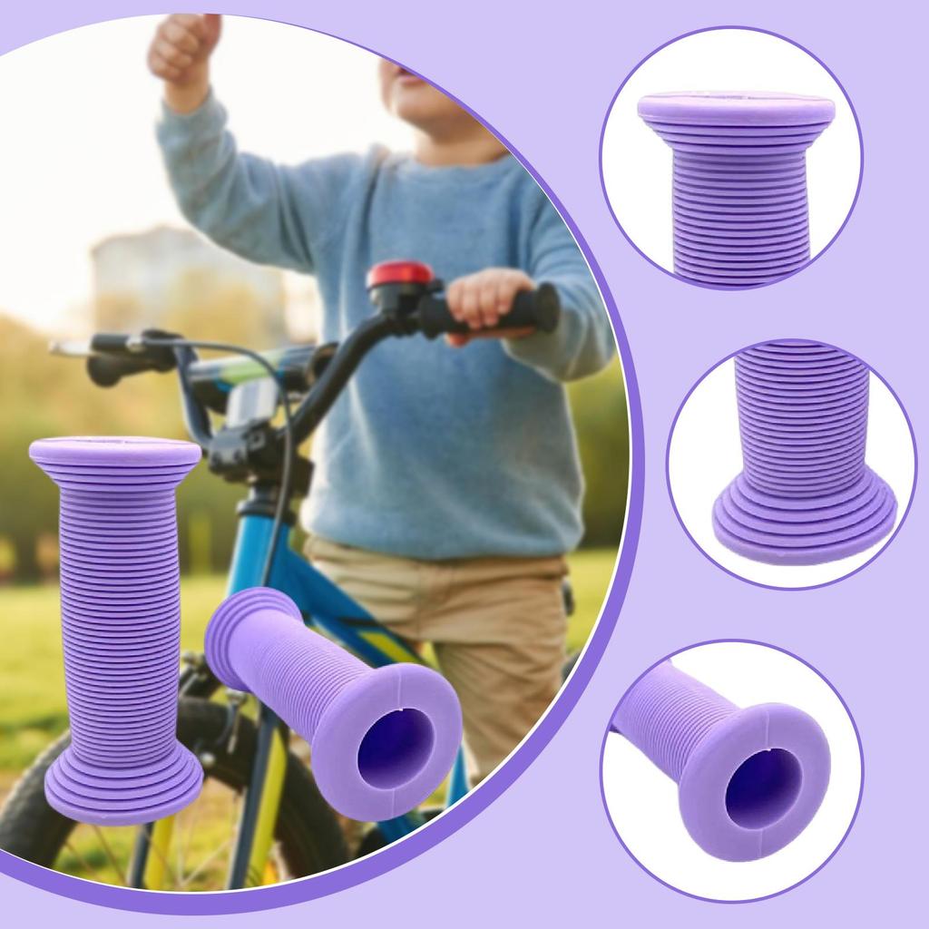2Pcs Kids Bike Handlebar Grips TPE AntiSlip Wear Resistant Riding Accessories for Balance Mountain Bikes Bike Handle Grips