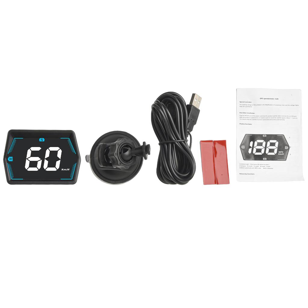 Driving Safety Night Driving HUD Head-Up Display Speed Information USB Powered Built-in Light Sensor High Resolution