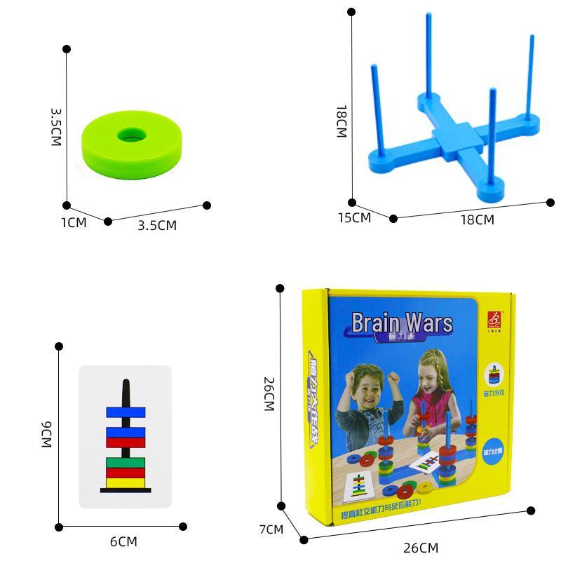 Renbo Colorful Magnetic Rings: Levitation & Thinking Game for Kids