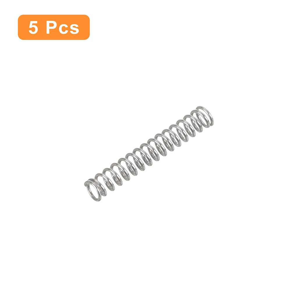 uxcell 5 Pcs Compression Spring Wire Diameter 0.01 inch (0.3 mm), Outer Diameter 0.08