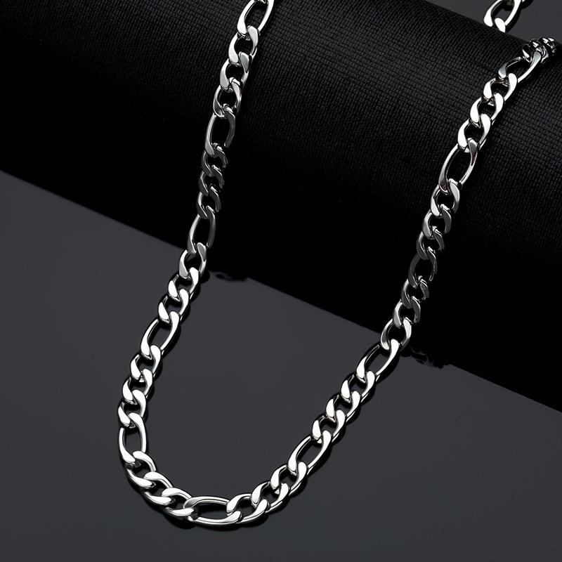 Titanium Steel Necklace Women'S O-Chain Lip Chain Plated Real Gold 18K Non-Fading Collarbone Chain Neck Chain Plain Chain