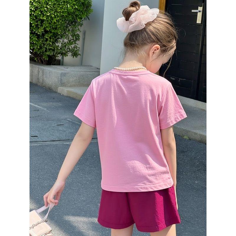 27Home Brand Export Kidsren's Clothing 2026 Summer New Style Kidsren's Pure Cotton Printed Short-Sleeved T-Shirt Baby Girl Clothes