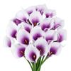 5PCS Artificial Calla Lily Flowers Faux PU Fake Flowers for Weddings Photography Props DIY Bridal Bouquets Home Room Party Decor