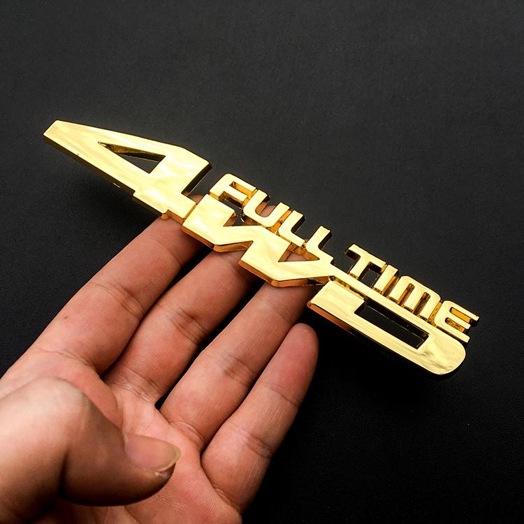 1pcs 4WD Metal 3D Chrome Car Stickers Badge Decal Car Styling Full Time 4wd Sticker for Mitsubishi Mazda TOYOTA Cadillac FORD