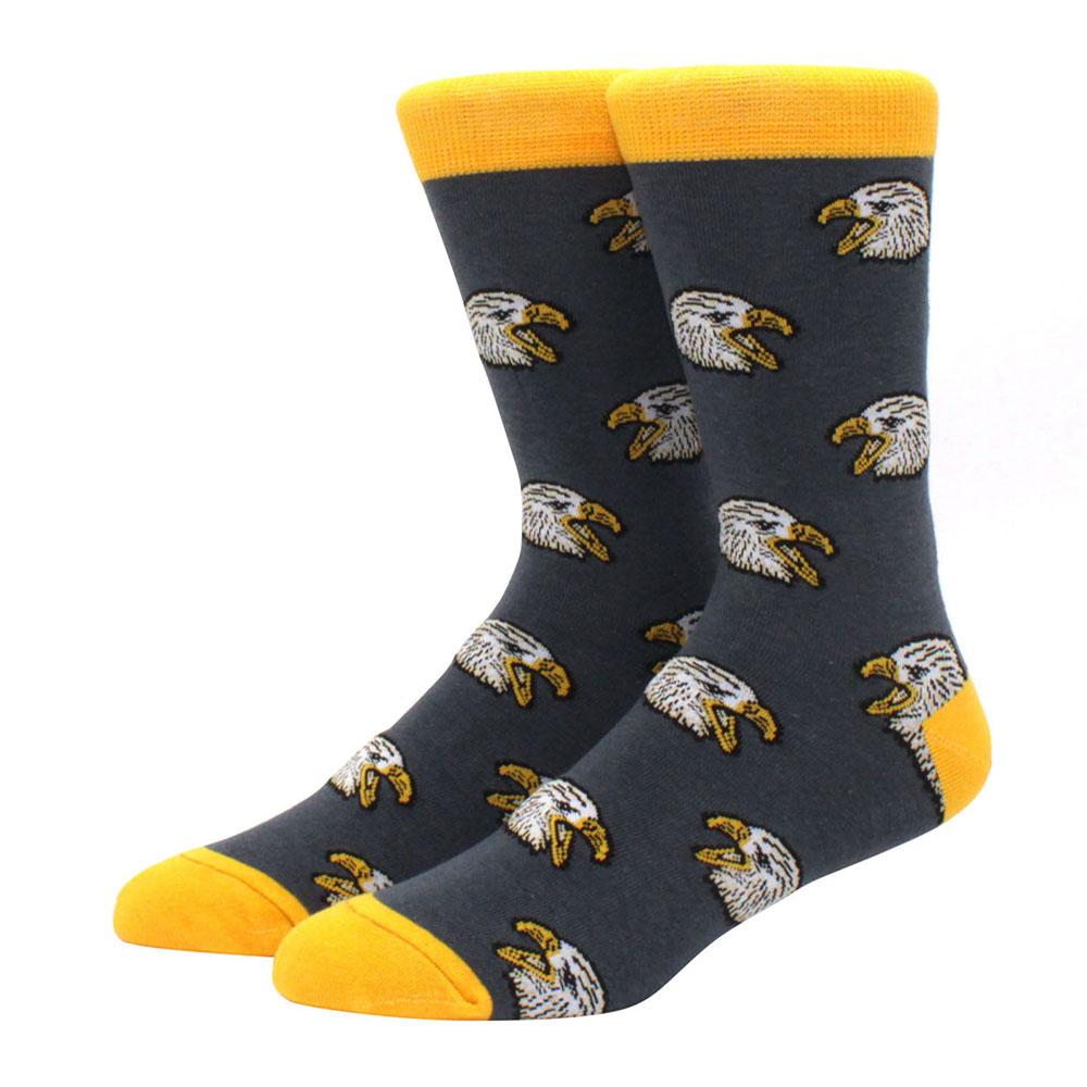 Herr Kammade Bomullsstrumpor Roliga Glad Novelty Långa Crew Strumpor Astronaut Djur Romb Galet Roliga Funky Skateboard Strumpor Färgglada