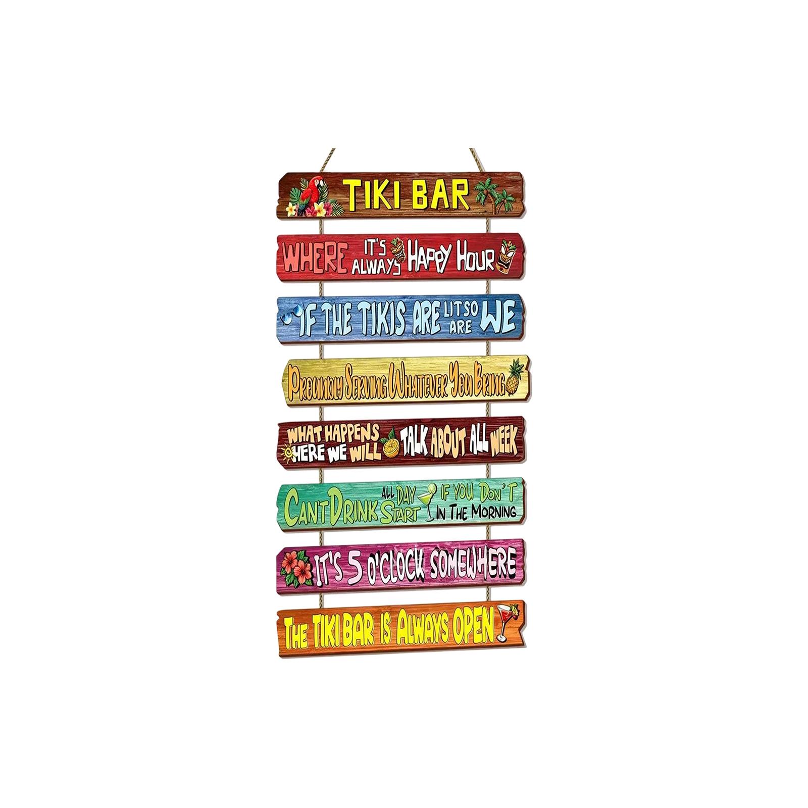 

Outdoor Wooden Sign Decorative Plaque Hanging Wall Art Porch Backyard Rustic Style Multi-Layered Message Board for Home Garden Patio One Size