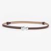Women's Genuine Leather Adjustable Thin Belt for Suits and Skirts