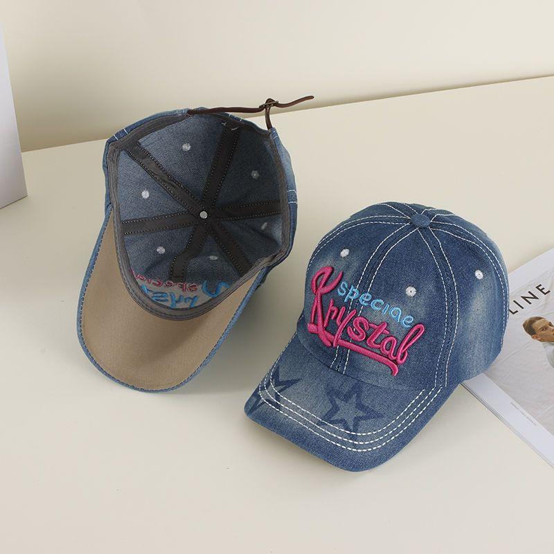 Cowboy Hat Women's Spring Korean Style Letter Cap Fashion Versatile Student Baseball Cap Sun Protection Sun Hat