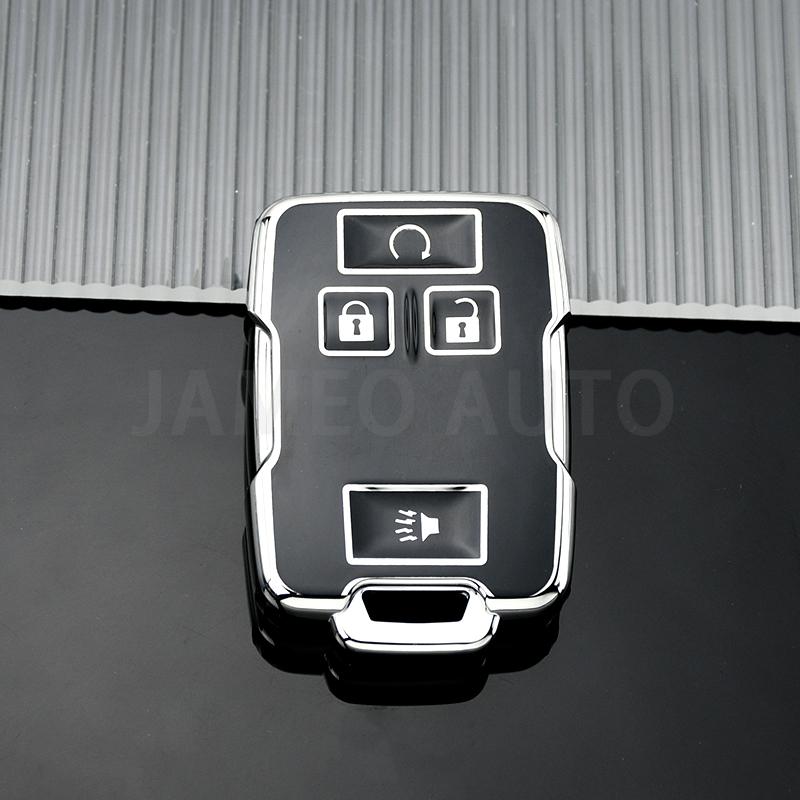 

TPU 4 Buttons Key Case For Chevrolet Silverado 1500 3500 2500 Colorado GMC Sierra Canyon Tahoe Smart Key Cover Key Rings