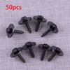 50pcs/Set 7mm Black Auto Hex Auto Body Fender Bumper Screws Retainers Clips for Universal Cars