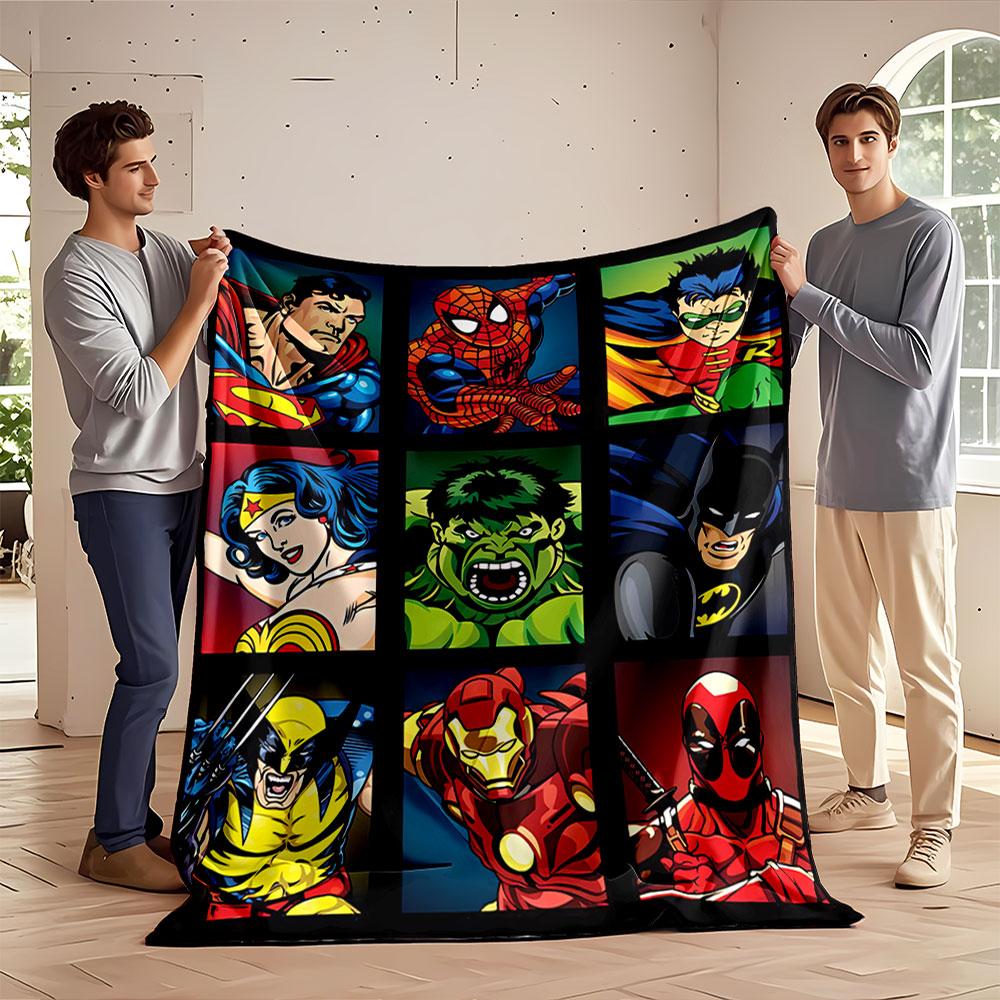 Comic Book Heroes Blanket for all seasons blanket lunch break throw gift