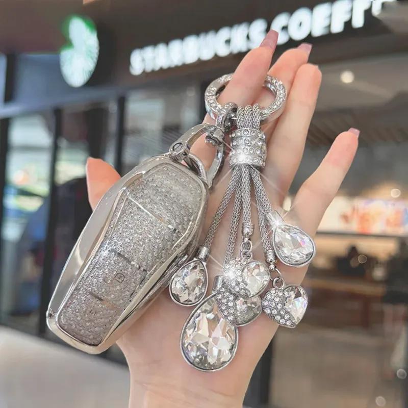 Car Remote Smart for BYD Song Plus Atto 3 Han EV Tang DM Qin Seal Dolphin Auto Key Case Fob Accessories White Diamond TPU