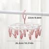 360° Rotating Socks Drying Rack With 16 Clips Plastic Laundry Hanger Multi-Directional Space-Saving Laundry Organization Drying Rack for Socks