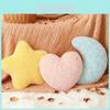 Plush Heart Moon And Star Pillow Set For Kids Room Decor And Gift Ideas