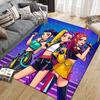 HUNTRIX Flannel Pattern Square Carpet,Area Rug,Carpet Rug for Living Room Bedroom Sofa Playroom Decor,Non-slip Floor Mat