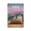 Amsterdam London Iceland Bali Travel Poster Metal  Sign Plaque Retro Plates For Club Man Cave Bar Hotel Cafe Wall Decor