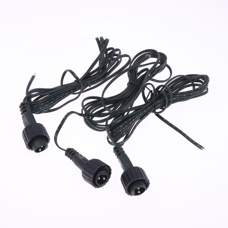 1/3/5Pcs Waterproof Extension Cable For Solar Panel 2Pin Led Connector Male 2 Meters Black 2Pin Plug Connector Wire