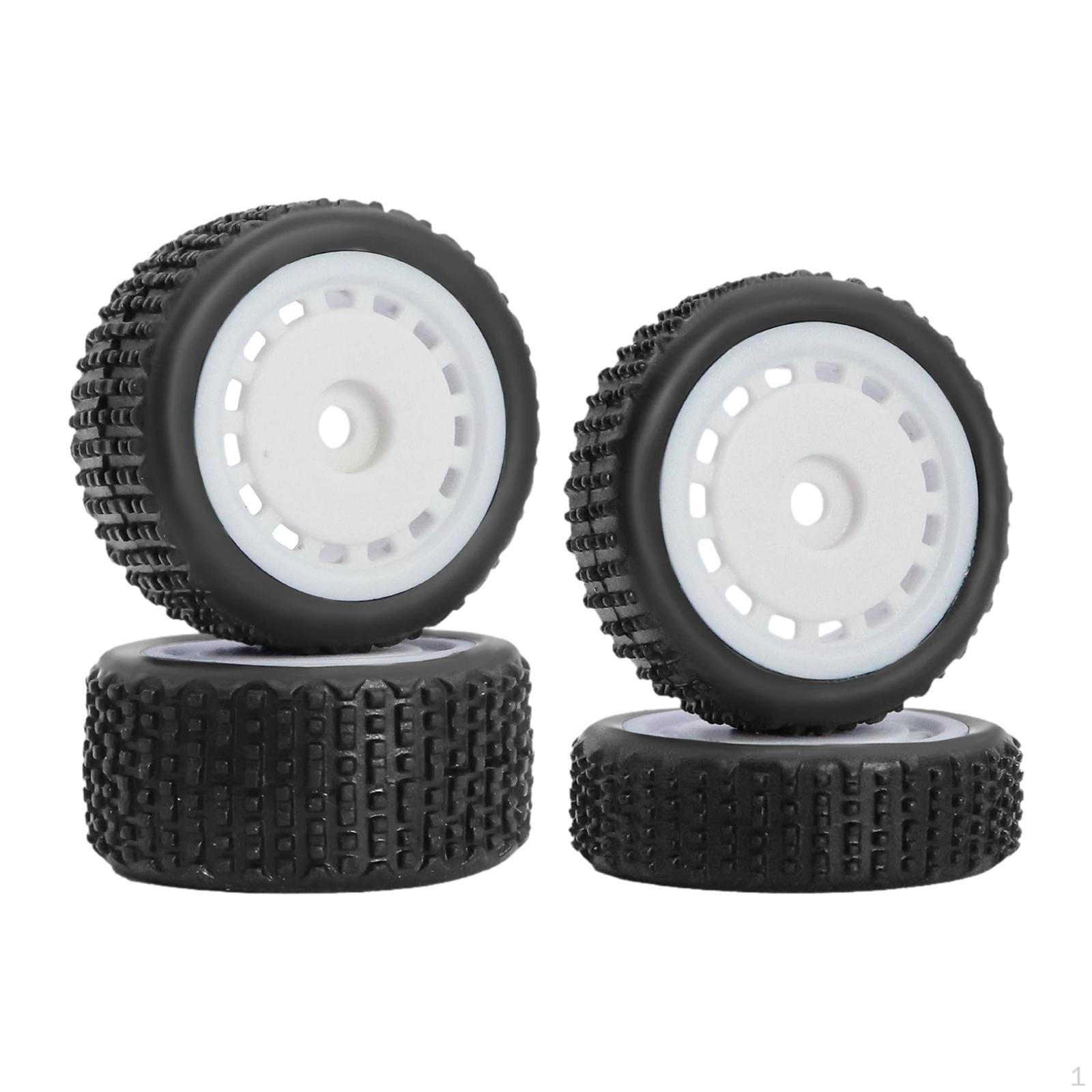 

4 Pieces RC Wheel Rims Upgrade Part DIY Modified Sturdy Professional 7mm Hex Replacement for 244016 білий