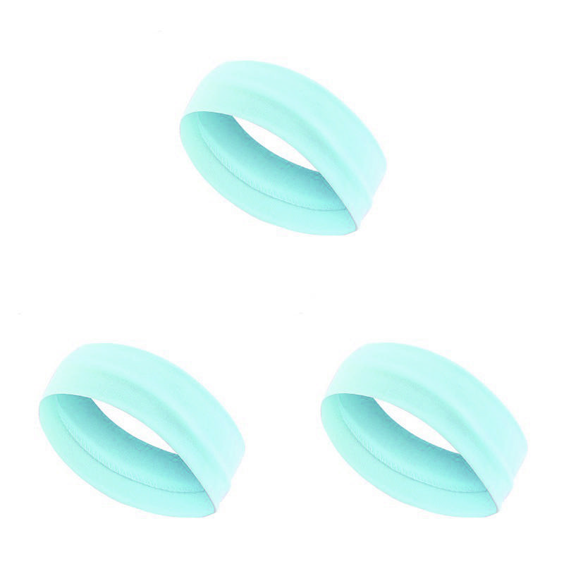 3PCS Plain elastic yoga running cycling outdoor sports sweatband headband  washing face and makeup hairband