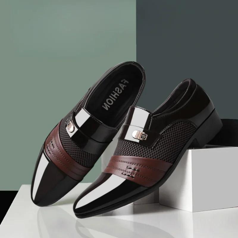 2025 Classic Business Dress Men's Shoes Fashion Party Office Oxford Shoes Men's Le Fu Shoes Zapatos De Cuero Plus Size 47